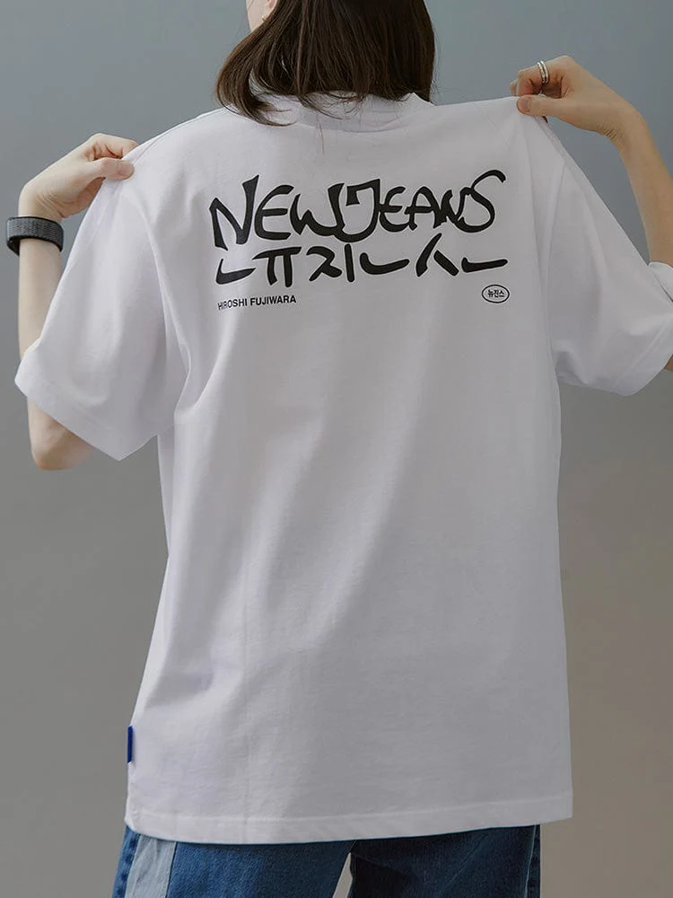 NEW JEANS X FUJIWARA - T-SHIRT (WHITE) – Kpop Nara