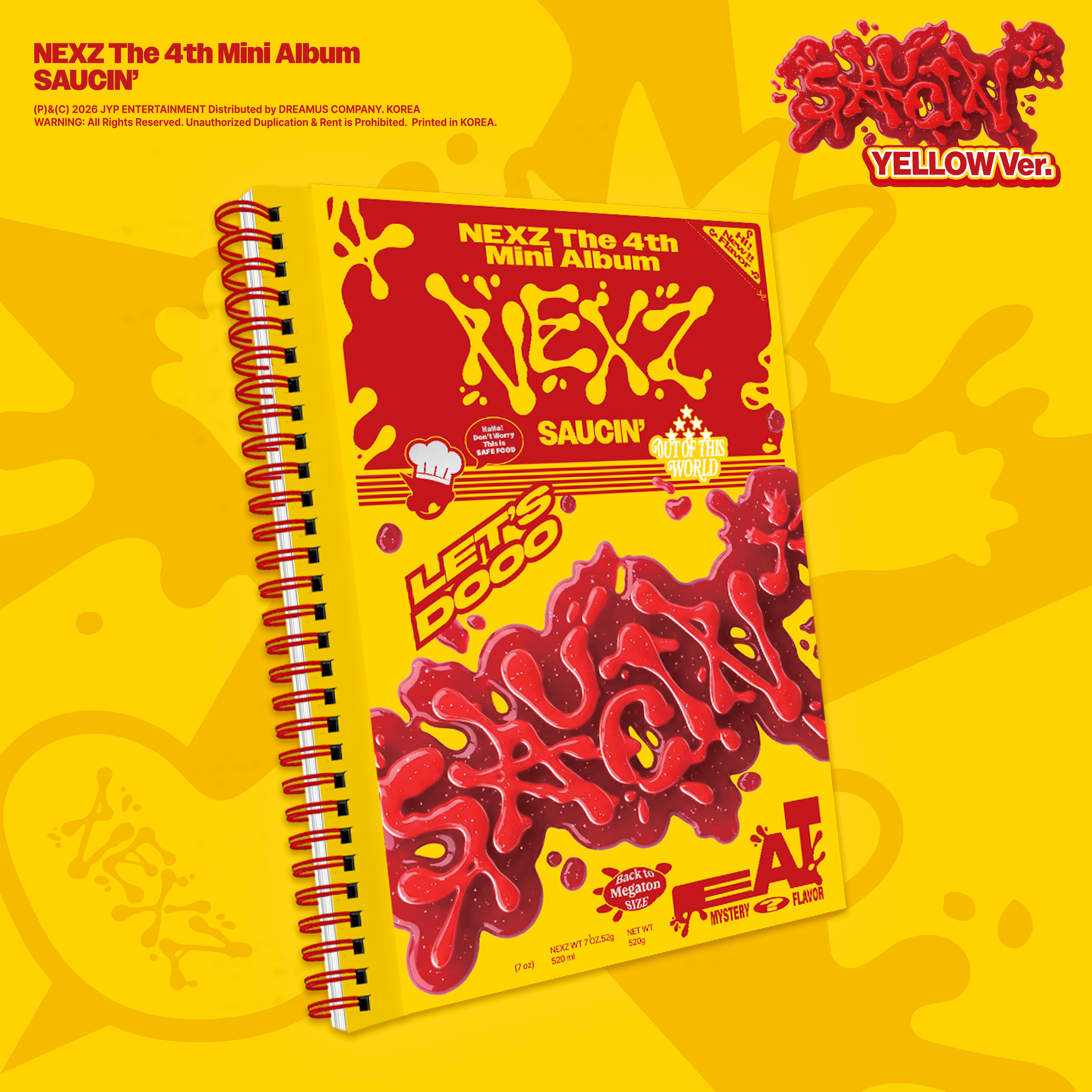 PRE-ORDER] NEXZ - SAUCIN' (YELLOW VER.)(Kpop Nara Exclusive)