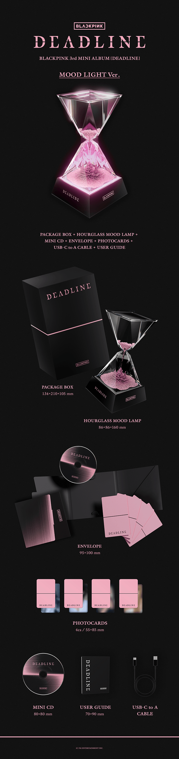PRE-ORDER] BLACKPINK - DEADLINE (3RD MINI ALBUM) [MOOD LIGHT VER