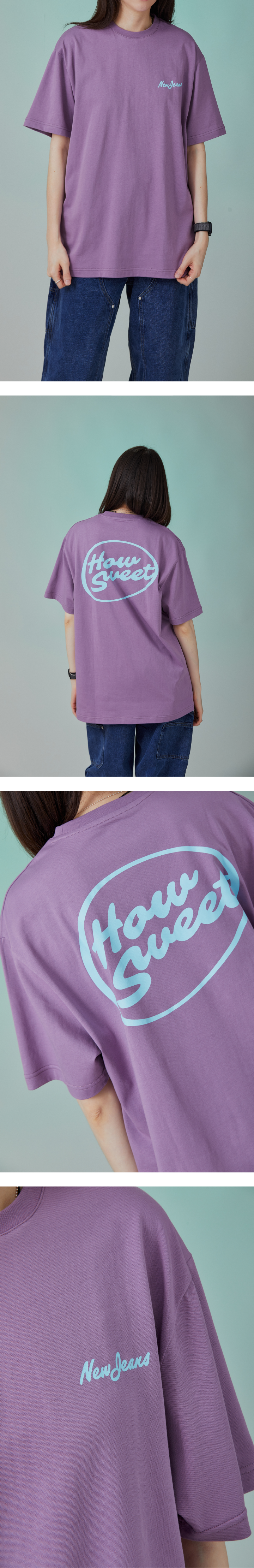 NEW JEANS - HOW SWEET T-SHIRT (PURPLE) – Kpop Nara
