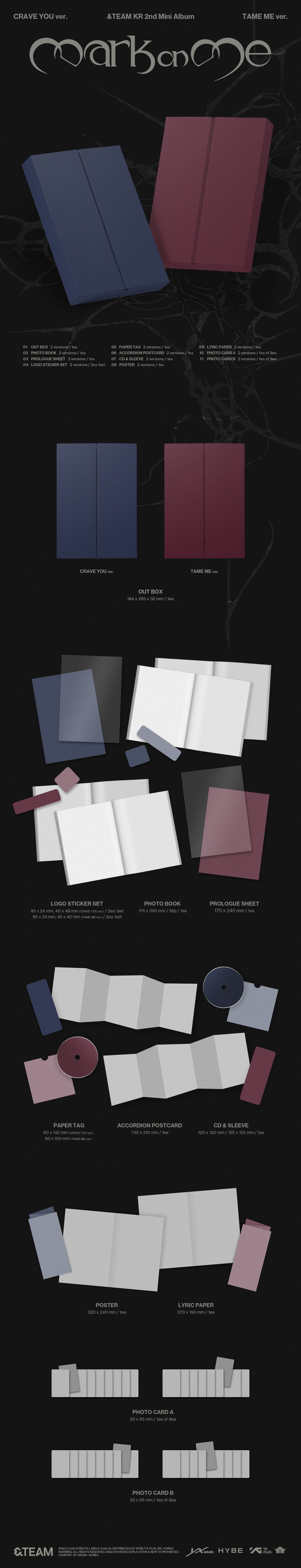 PRE-ORDER] &TEAM - Mark On Me (CRAVE YOU ver.) (KPOP NARA