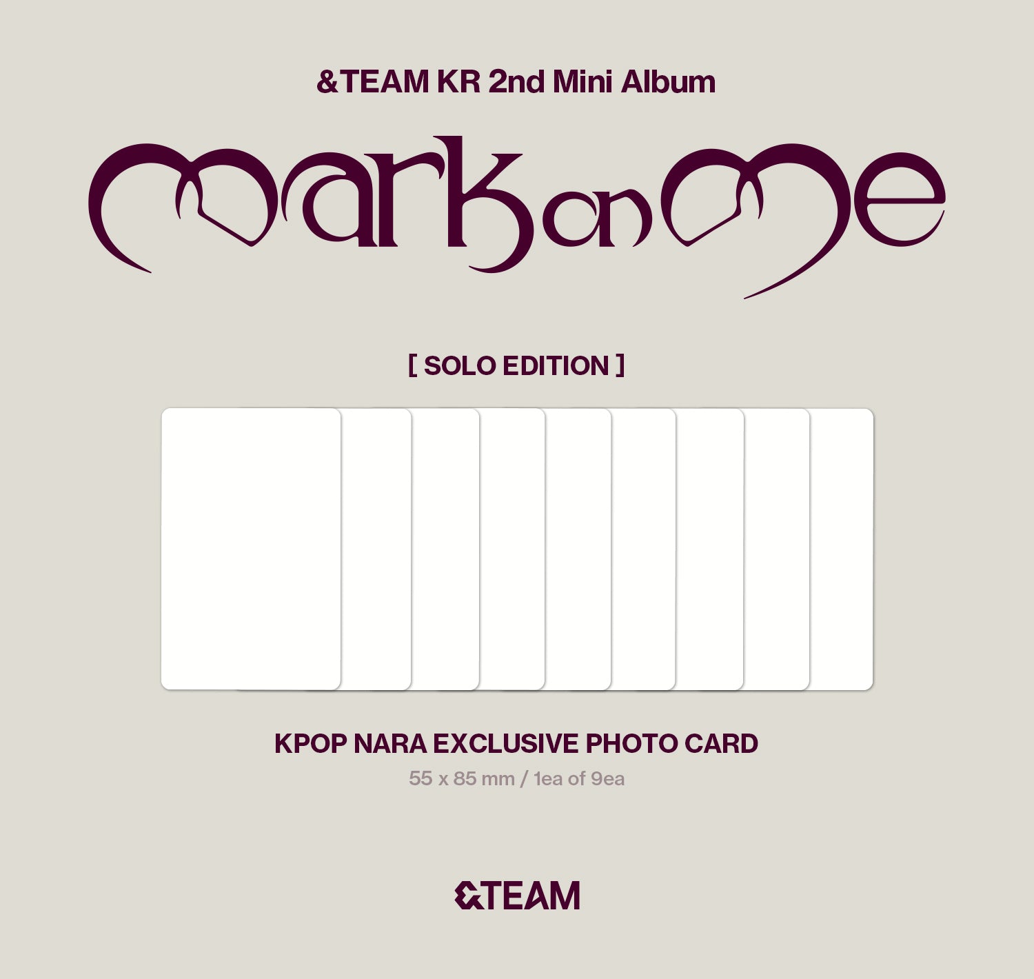 PRE-ORDER] &TEAM - Mark On Me (Solo ver.) (KPOP NARA Exclusive