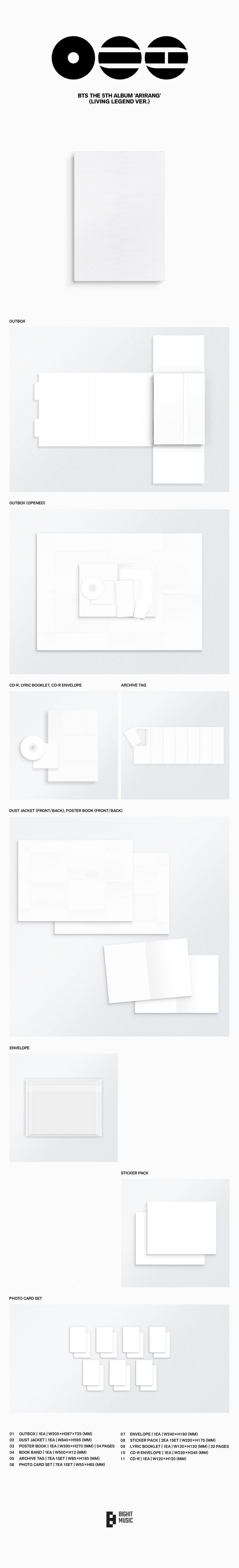 BTS - ARIRANG (5TH ALBUM) [LIVING LEGEND VER.] – Kpop Nara
