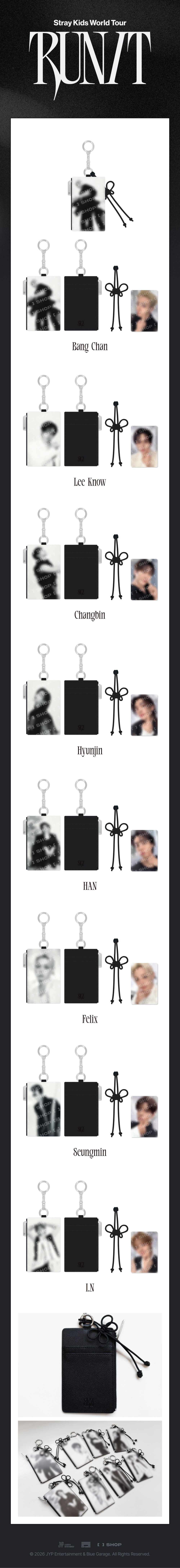 PRE-ORDER] STRAY KIDS - World Tour RUN IT MD - CARD HOLDER KEYRING