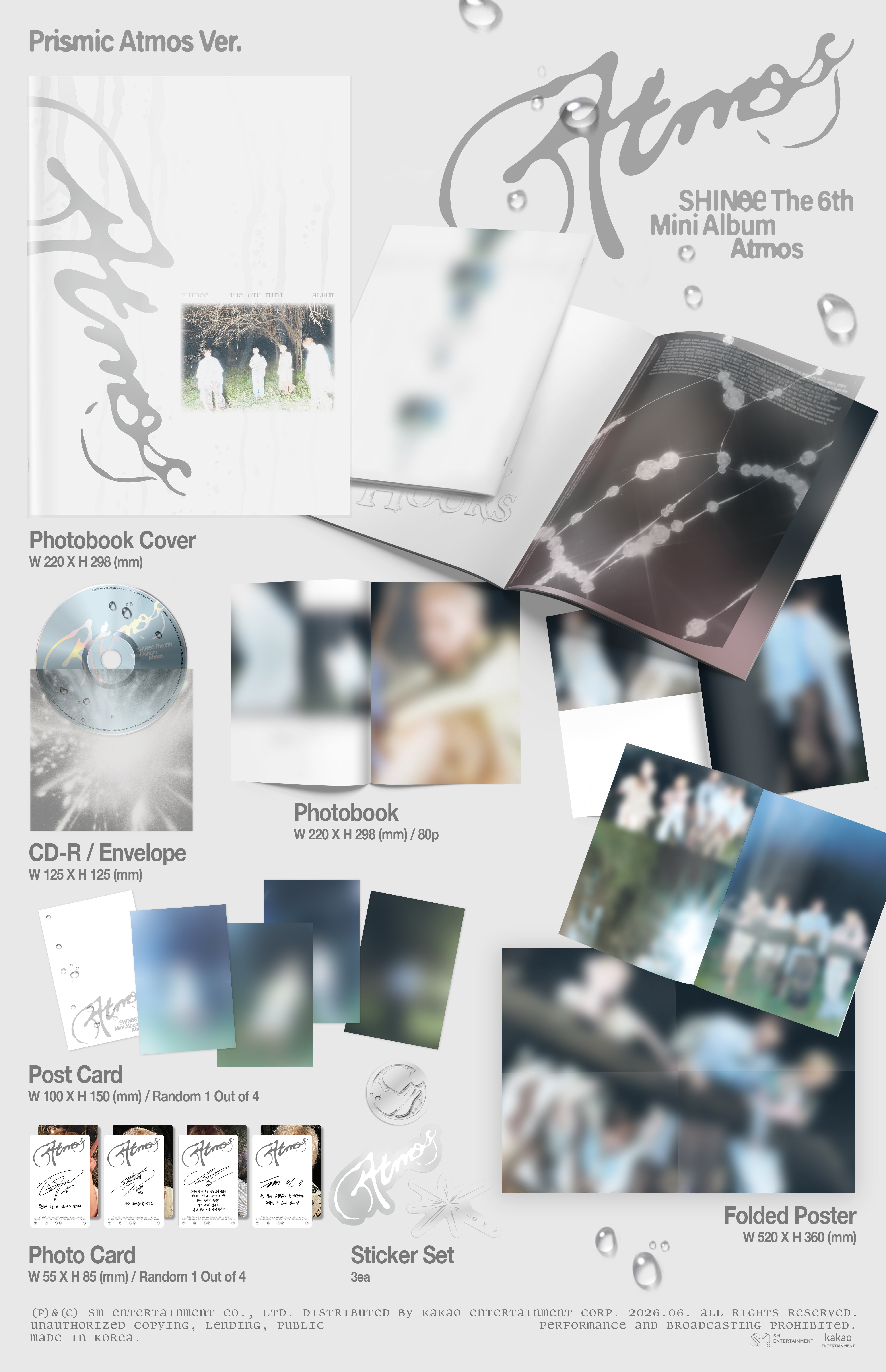 PRE-ORDER] SHINee - The 6th Mini Album 'Atmos' (PrIsmIc Atmos Ver