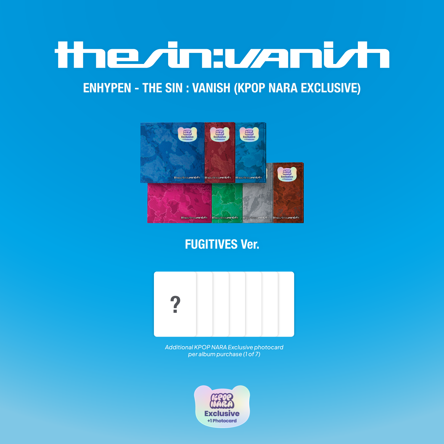 PRE-ORDER] ENHYPEN - THE SIN : VANISH [FUGITIVES VER.] [KPOP NARA