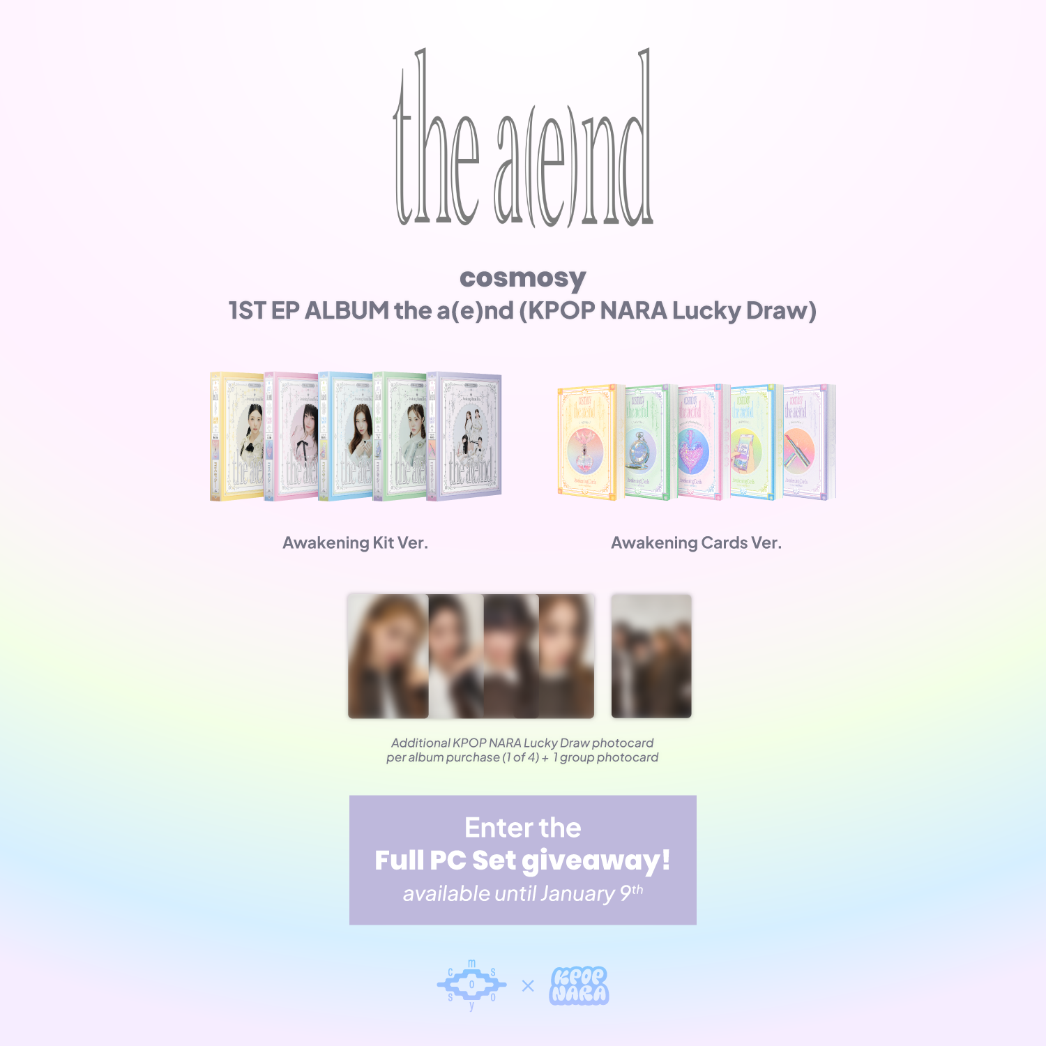 COSMOSY - 1ST EP ALBUM the a(e)nd [KPOP NARA EXCLUSIVE LUCKY DRAW