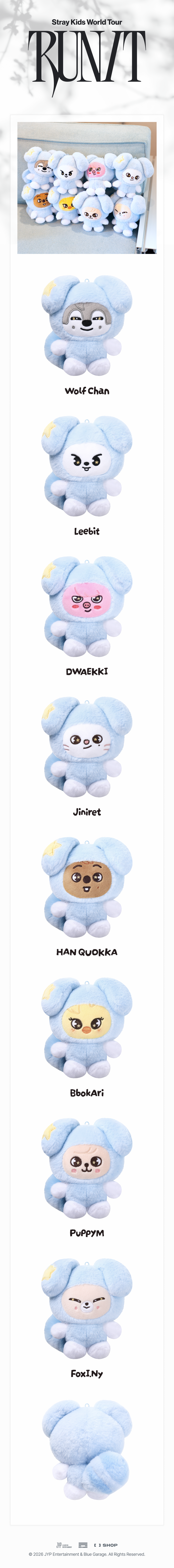 PRE-ORDER] STRAY KIDS - World Tour RUN IT MD - SKZOO PLUSH in TASY