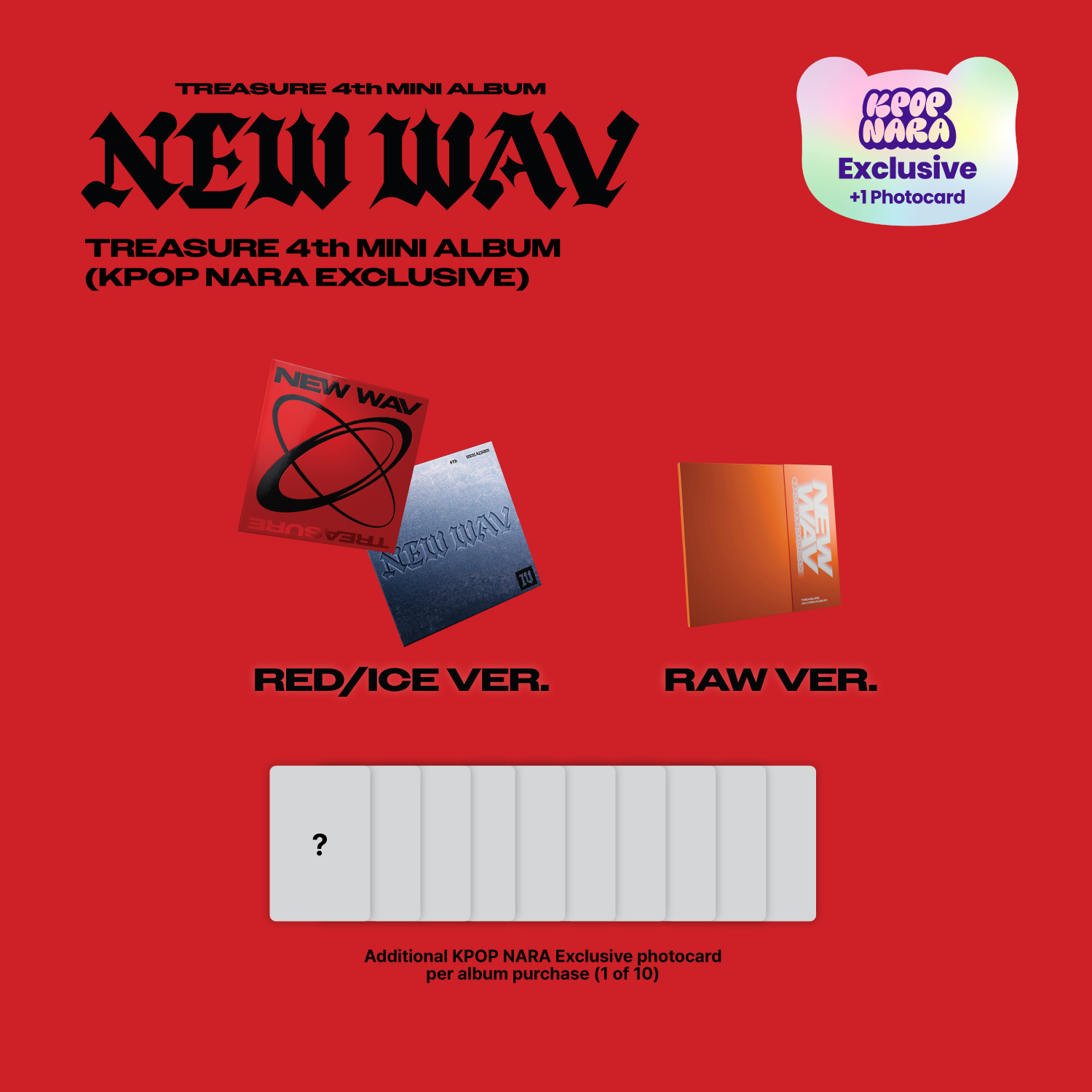 PRE-ORDER] TREASURE - 4th MINI ALBUM [NEW WAV] (RAW VER.) (Kpop Nara