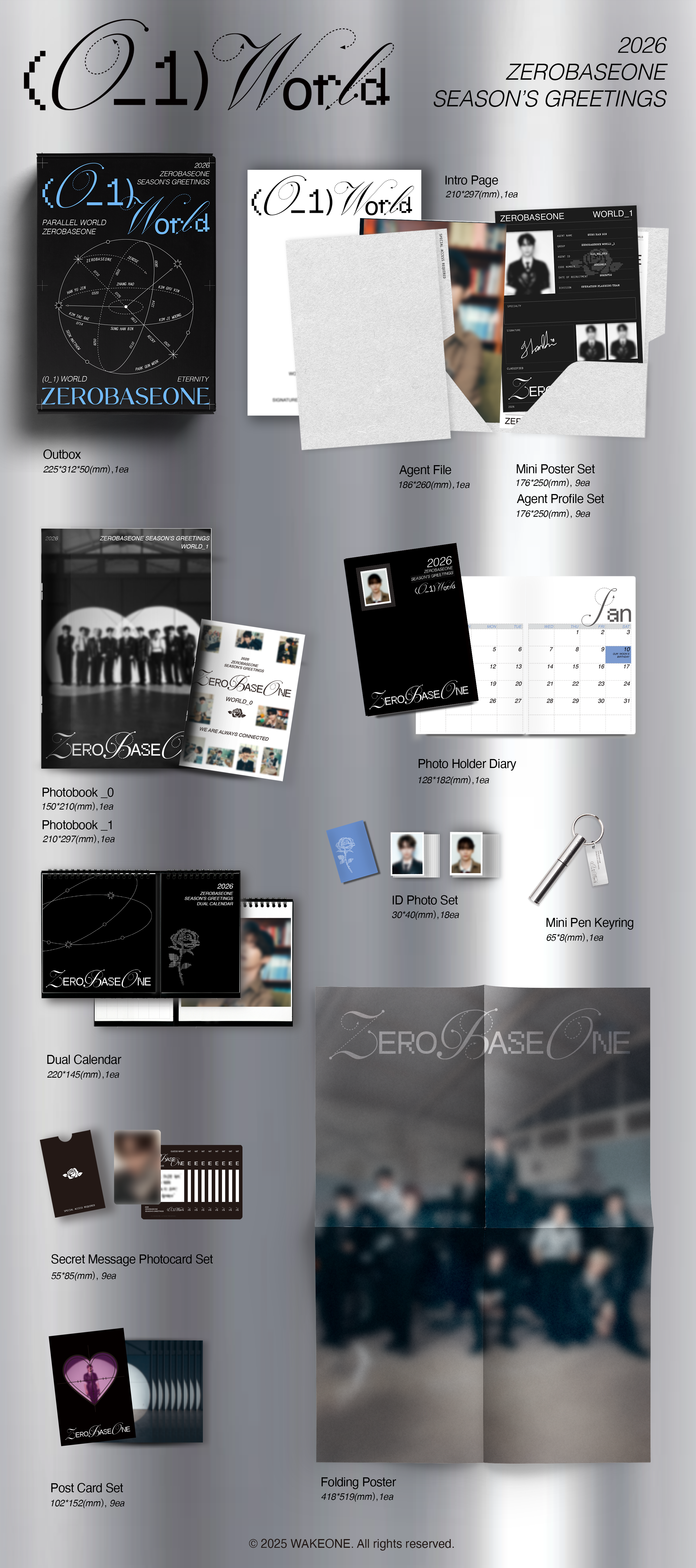 16cm 【Season's Greetings】 ANRI サラ・ケイ　署名入 ZEROBASEONE - 2026 SEASON'S GREETINGS – Kpop Nara
