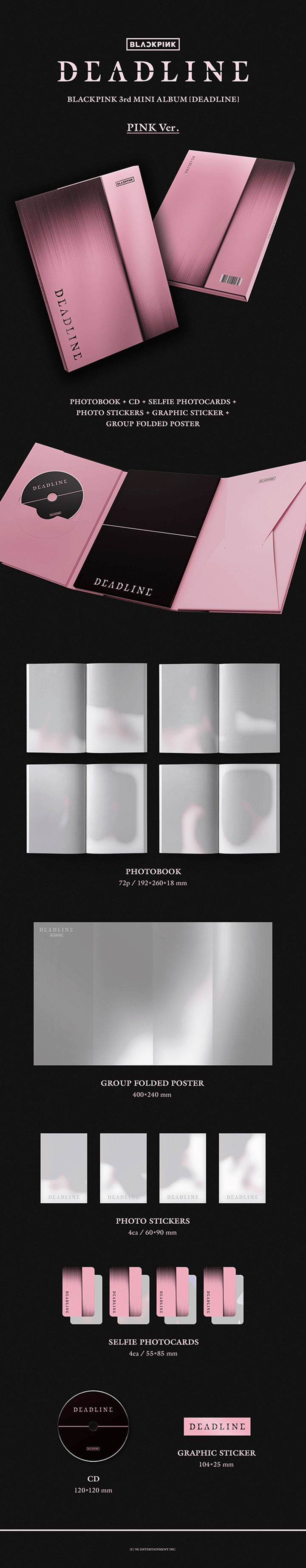 BLACKPINK - DEADLINE (3RD MINI ALBUM) [BLACK VER. OR PINK VER BLACKPINK - DEADLINE (3RD MINI ALBUM) [BLACK VER. OR PINK VER