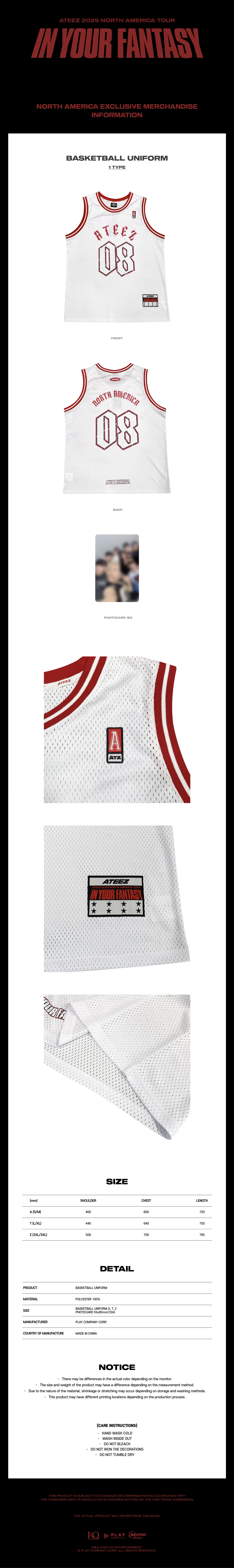ATEEZ - IN YOUR FANTASY BASKETBALL UNIFORM – Kpop Nara
