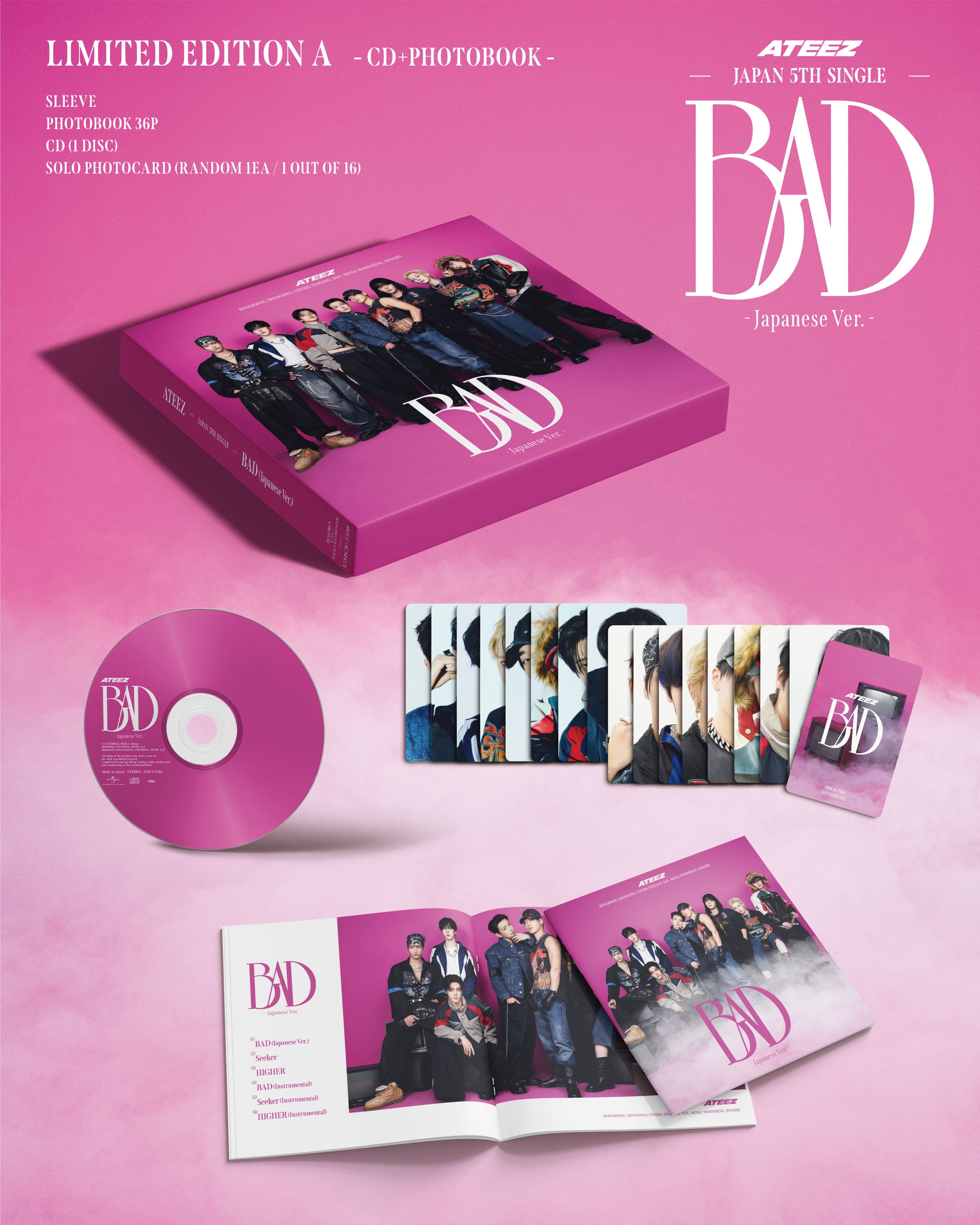 PRE-ORDER] ATEEZ - BAD (Japanese Ver.) [Limited Edition A] (KPOP
