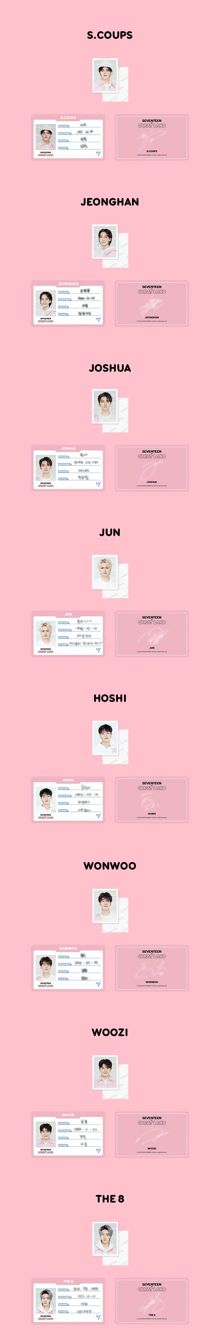 SEVENTEEN - SEVENTEEN in CARAT LAND ID CARD HOLDER SET – Kpop Nara