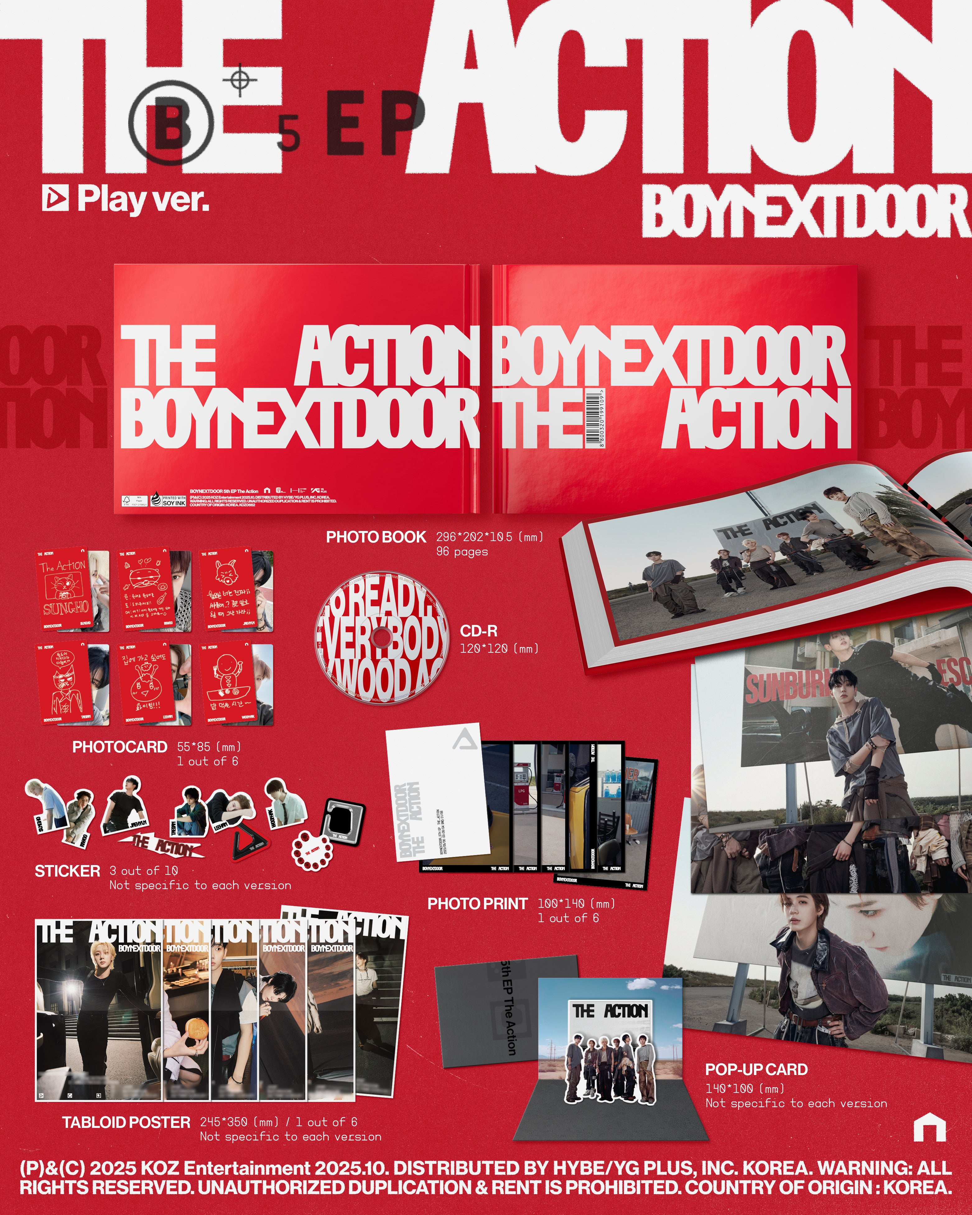 PRE-ORDER] BOYNEXTDOOR - THE ACTION (5TH MINI ALBUM) [KPOP