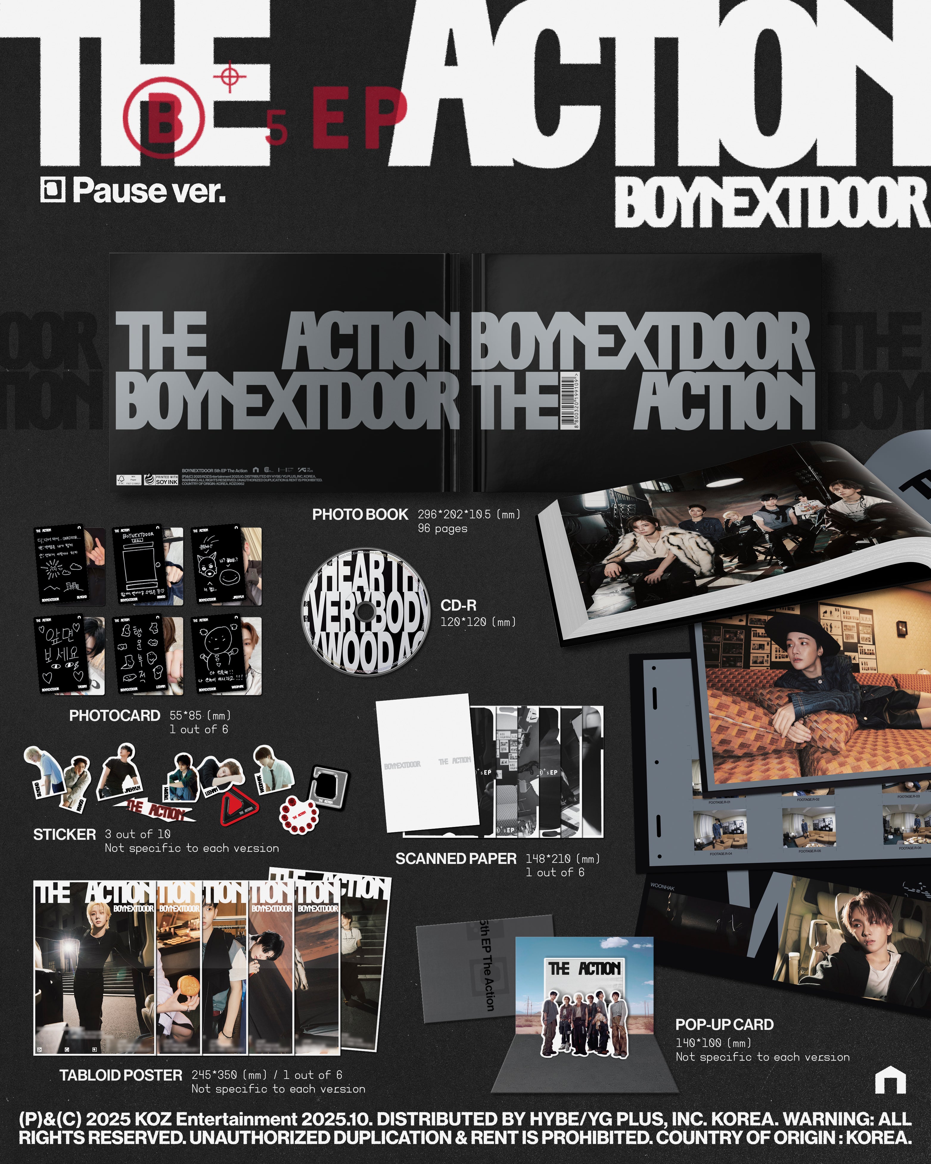 PRE-ORDER] BOYNEXTDOOR - THE ACTION (5TH MINI ALBUM) [KPOP