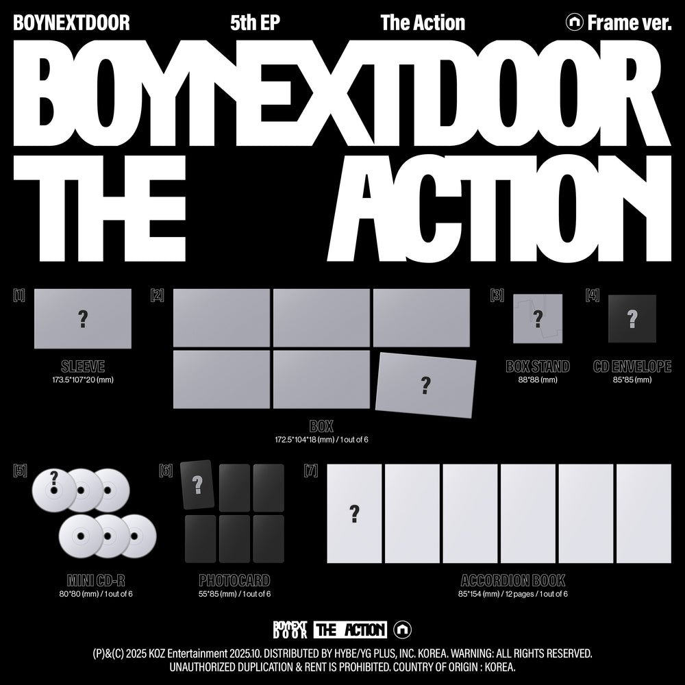 [PRE-ORDER] BOYNEXTDOOR - THE ACTION (5TH MINI ALBUM) [COMPACT]