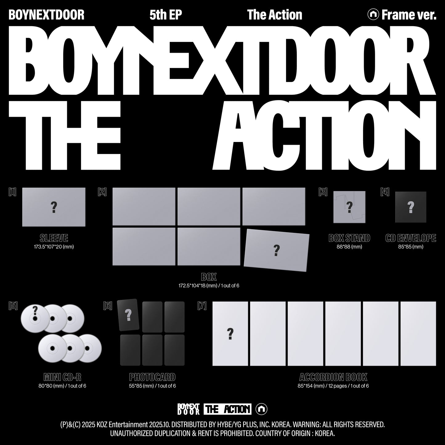 [PRE-ORDER] BOYNEXTDOOR - THE ACTION (5TH MINI ALBUM) [COMPACT]