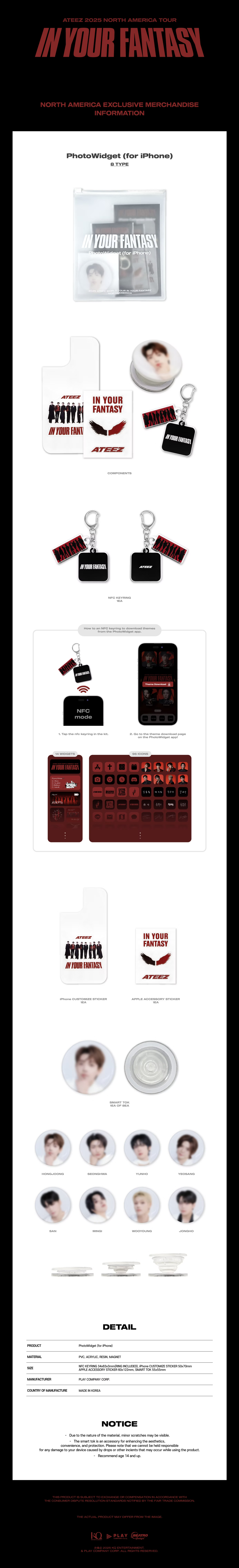 ATEEZ - IN YOUR FANTASY PHOTO WIDGET [IPHONE]