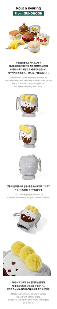 
                      
                        picture showing different angles of the pouch keychain made by sunghoon in the shape of an affogato 
                      
                    