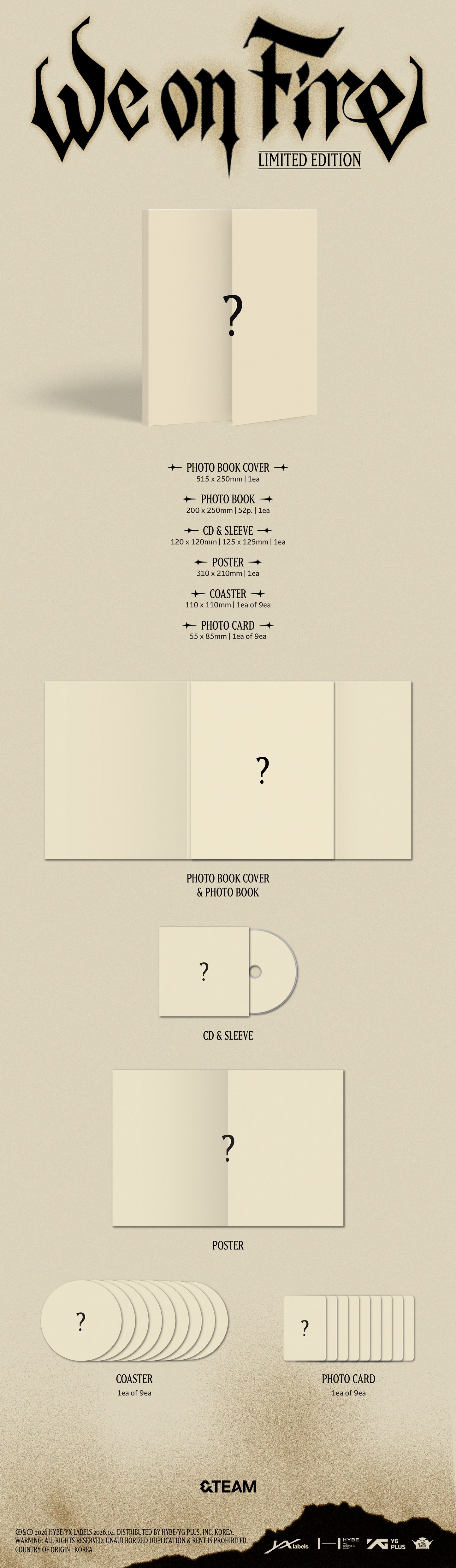 [PRE-ORDER] &TEAM - 3rd EP 'We on Fire' (Limited ver.)