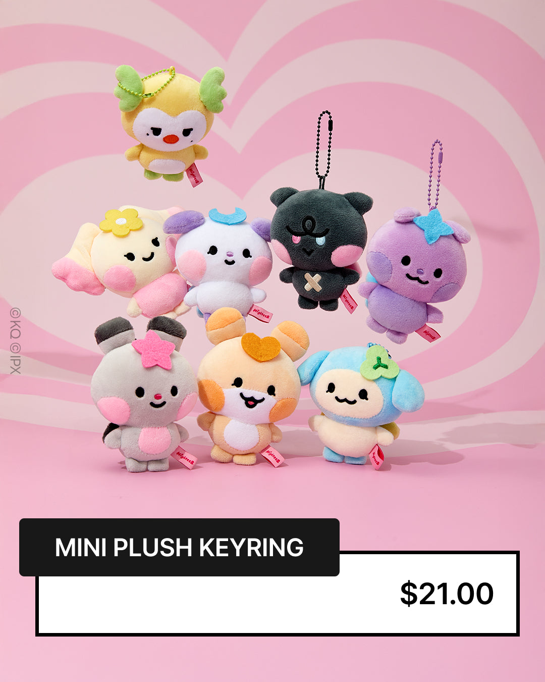 MIGHTEEZ MINI PLUSH KEYRING