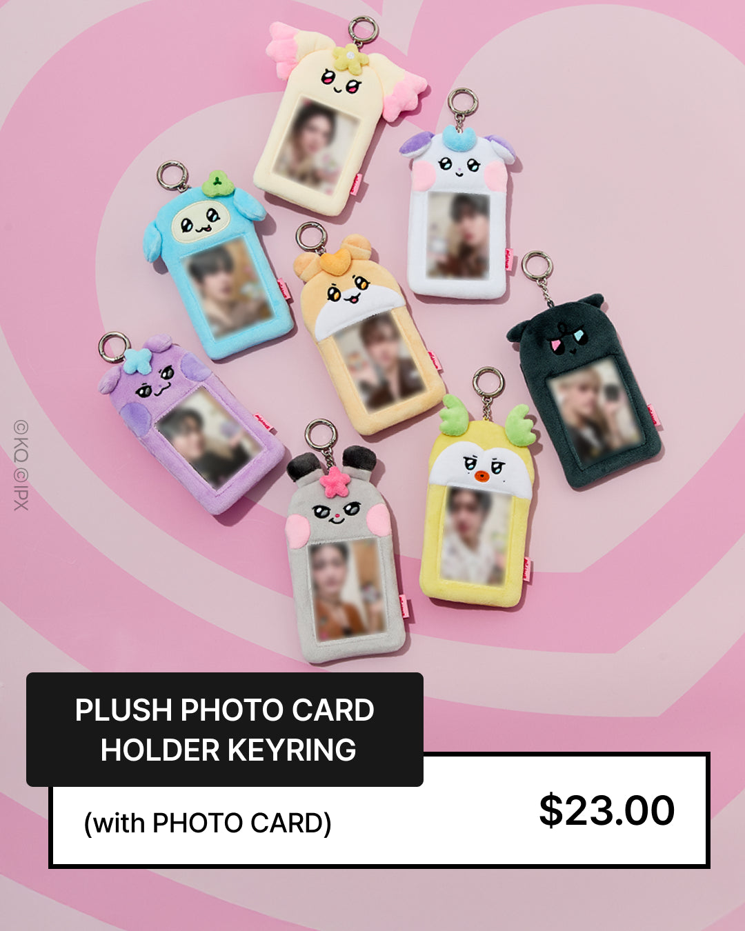 MIGHTEEZ PLUSH PHOTO CARD HOLDER KEYRING