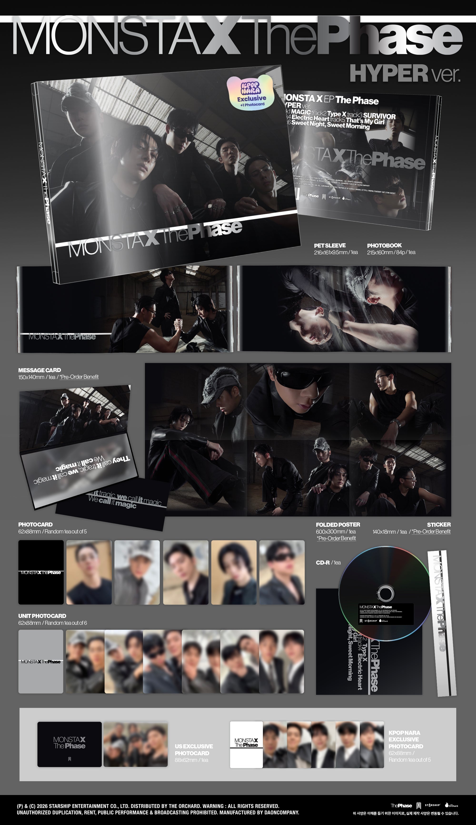 MONSTA X - The Phase (HYPER ver.) (KPOP NARA Exclusive) – Kpop Nara
