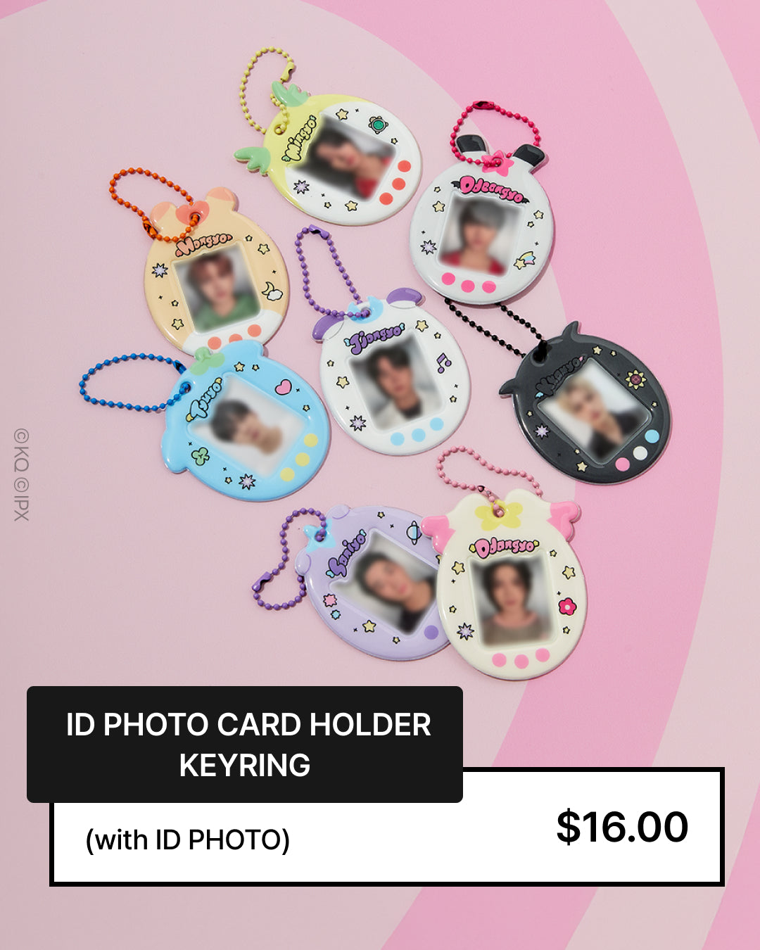 MIGHTEEZ ID PHOTO CARD HOLDER KEYRING