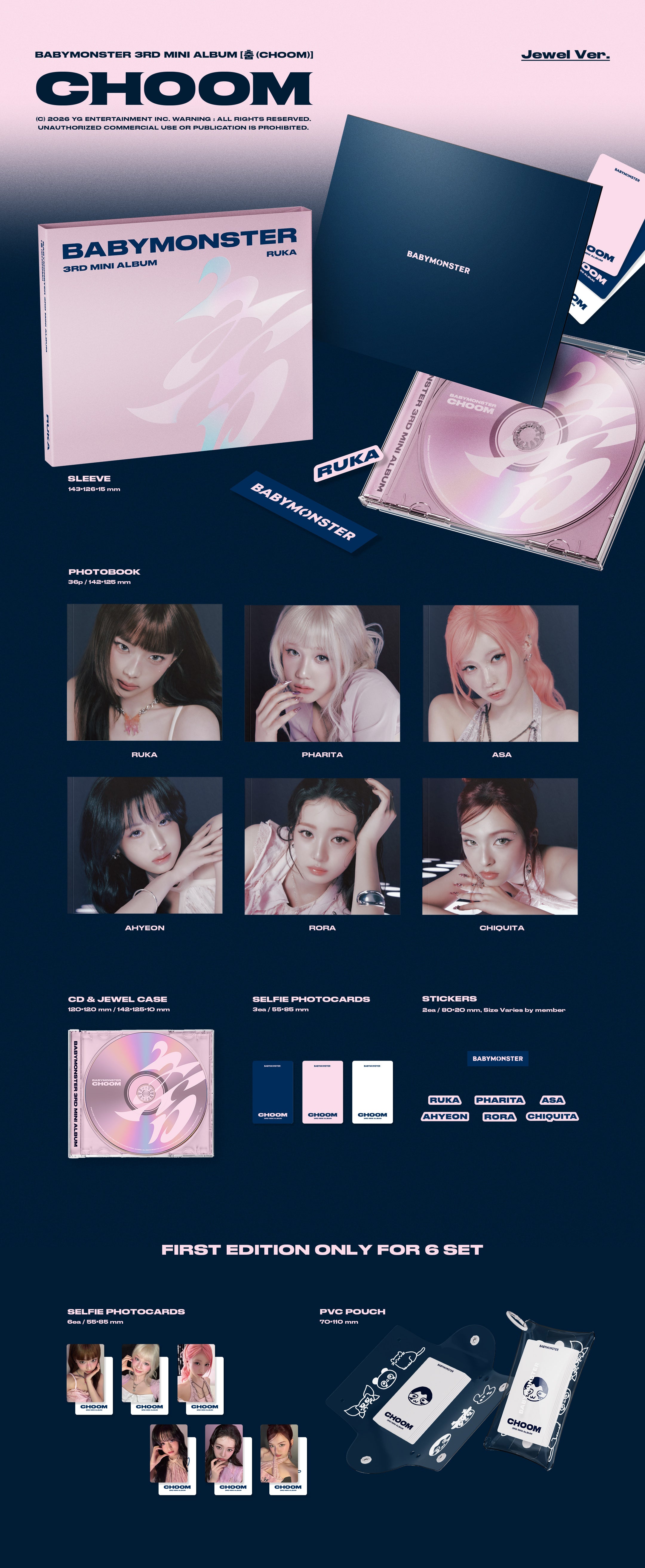 BABYMONSTER - CHOOM (3RD MINI ALBUM) [JEWEL VER.] – Kpop Nara