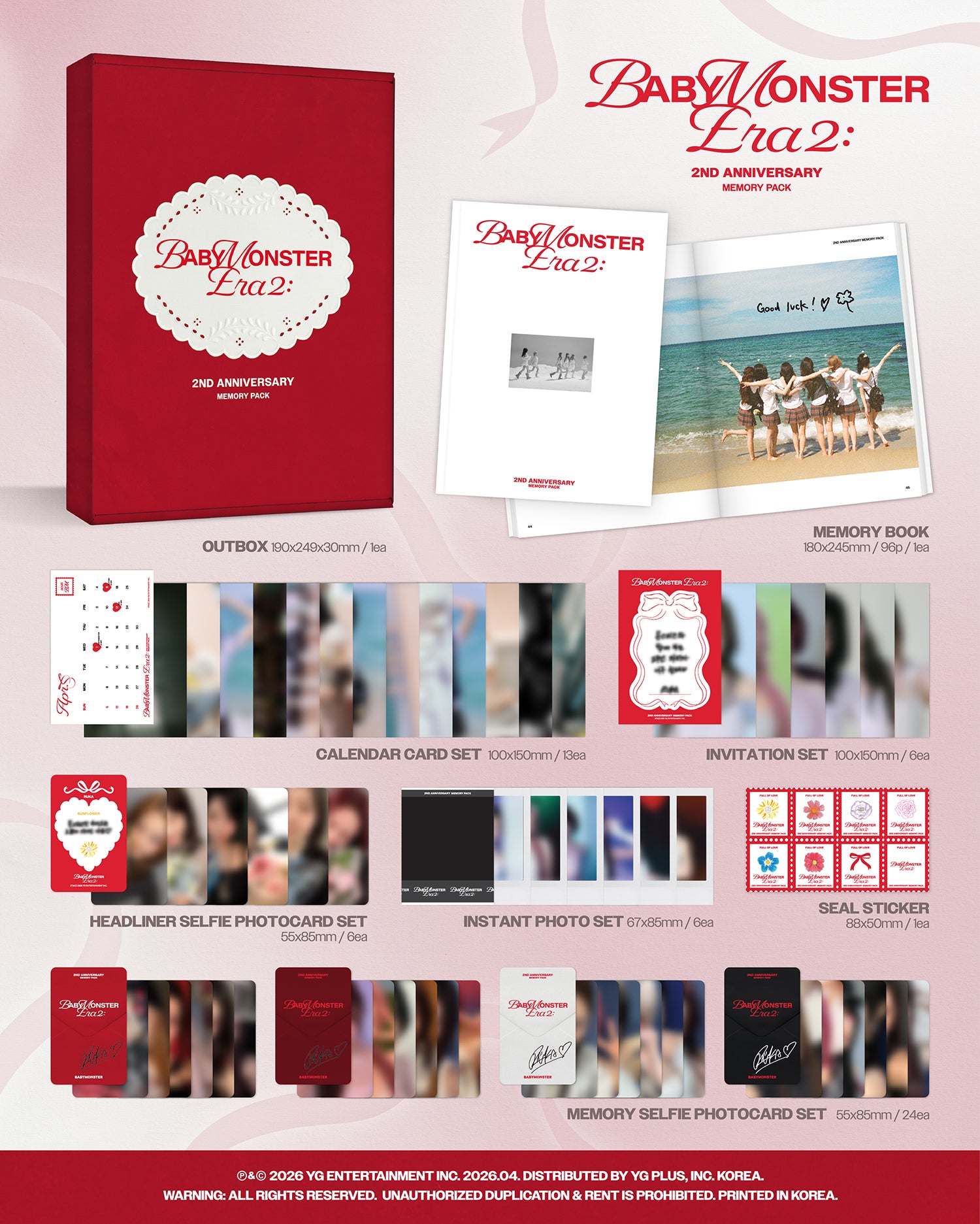 【公式】babymonster 2nd weverse 期間限定 トレカ 9枚 PRE-ORDER] BABYMONSTER : ERA II | BABYMONSTER 2nd Anniversary