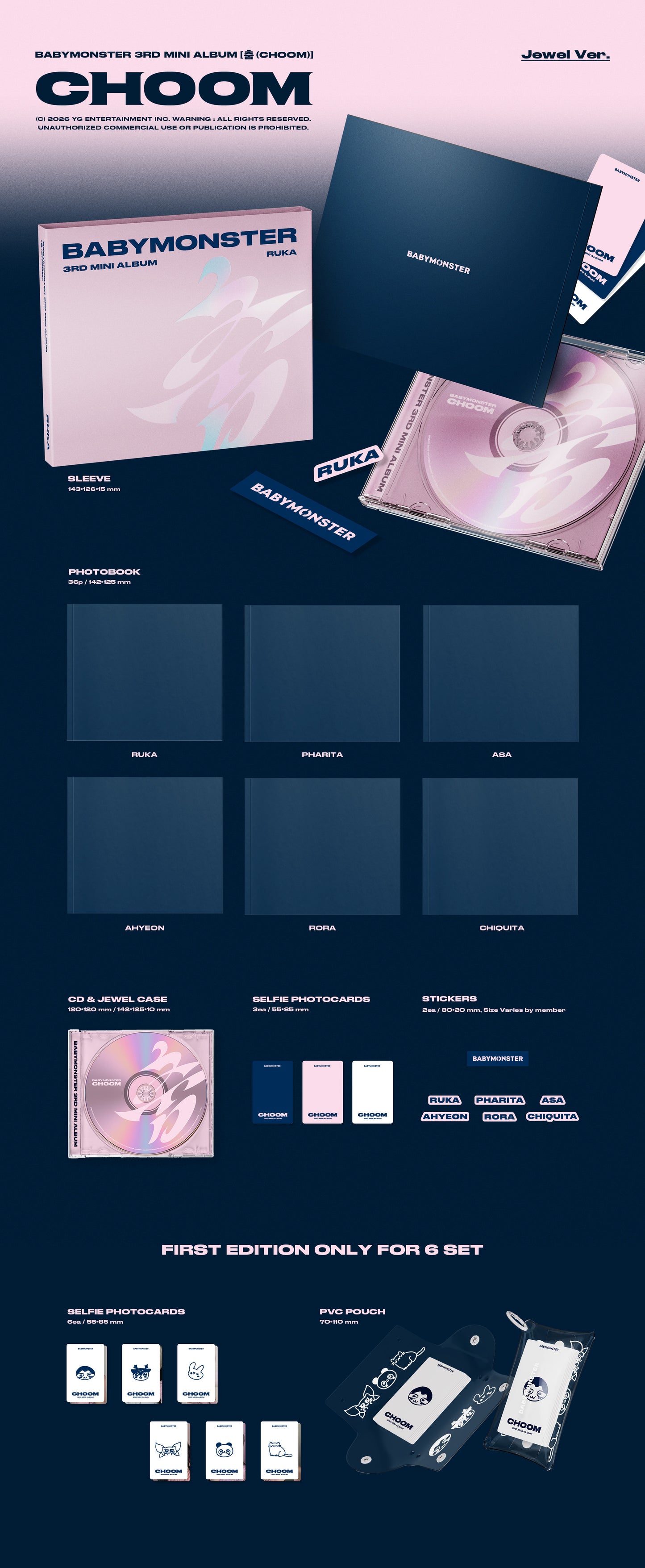 [PRE-ORDER] BABYMONSTER - CHOOM (3RD MINI ALBUM) [JEWEL VER.]