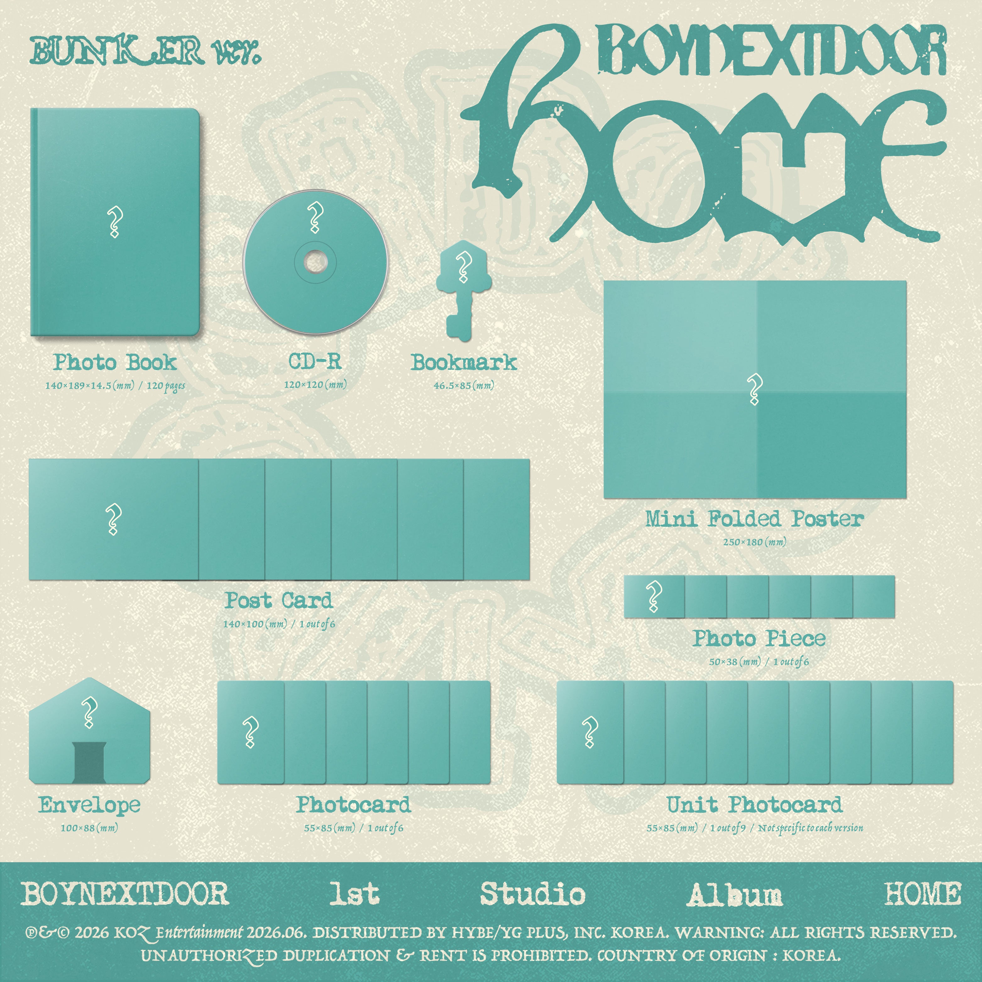 PRE-ORDER] BOYNEXTDOOR - 1st STUDIO ALBUM 'HOME' (BUNKER ver
