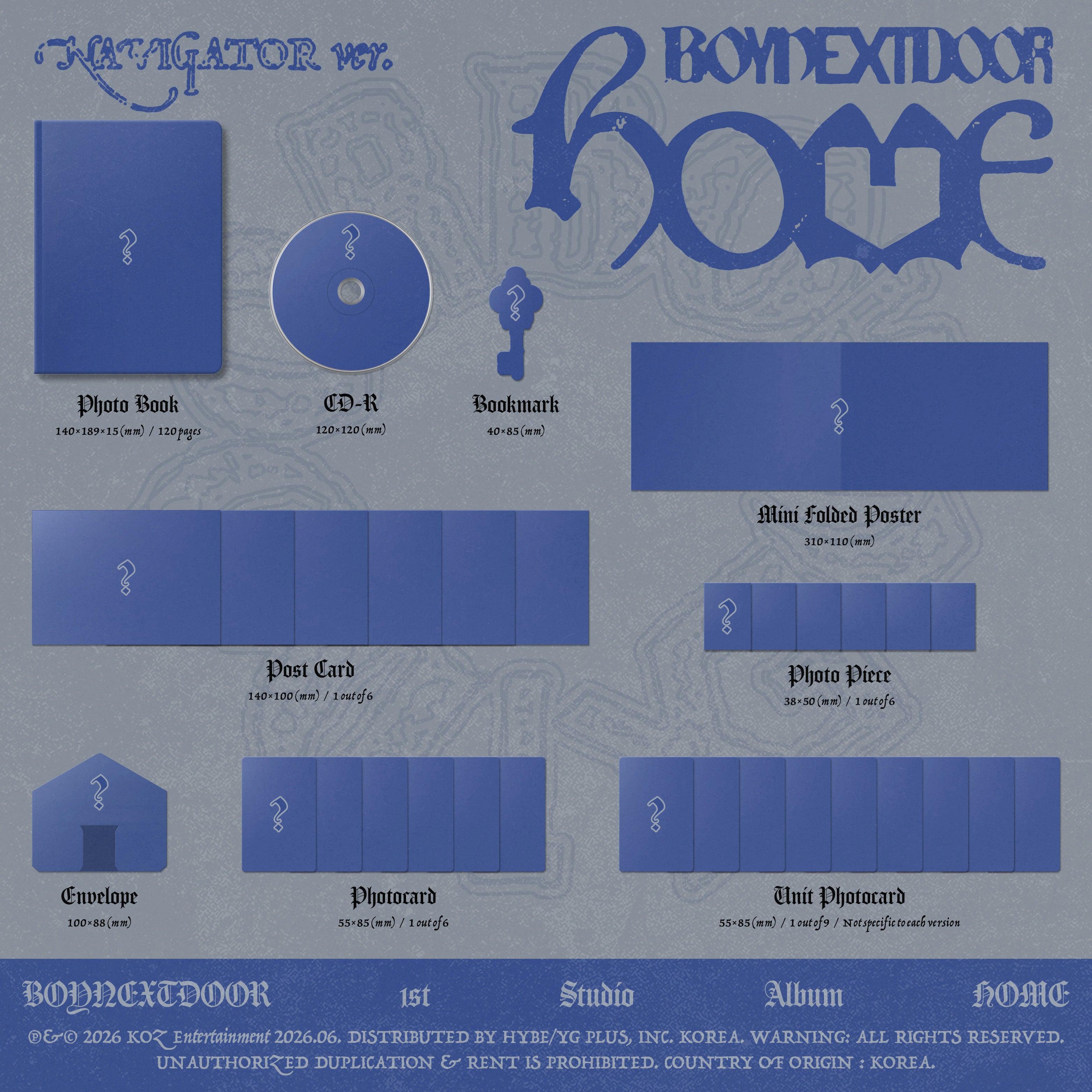 PRE-ORDER] BOYNEXTDOOR - 1st STUDIO ALBUM 'HOME' (NAVIGATOR ver