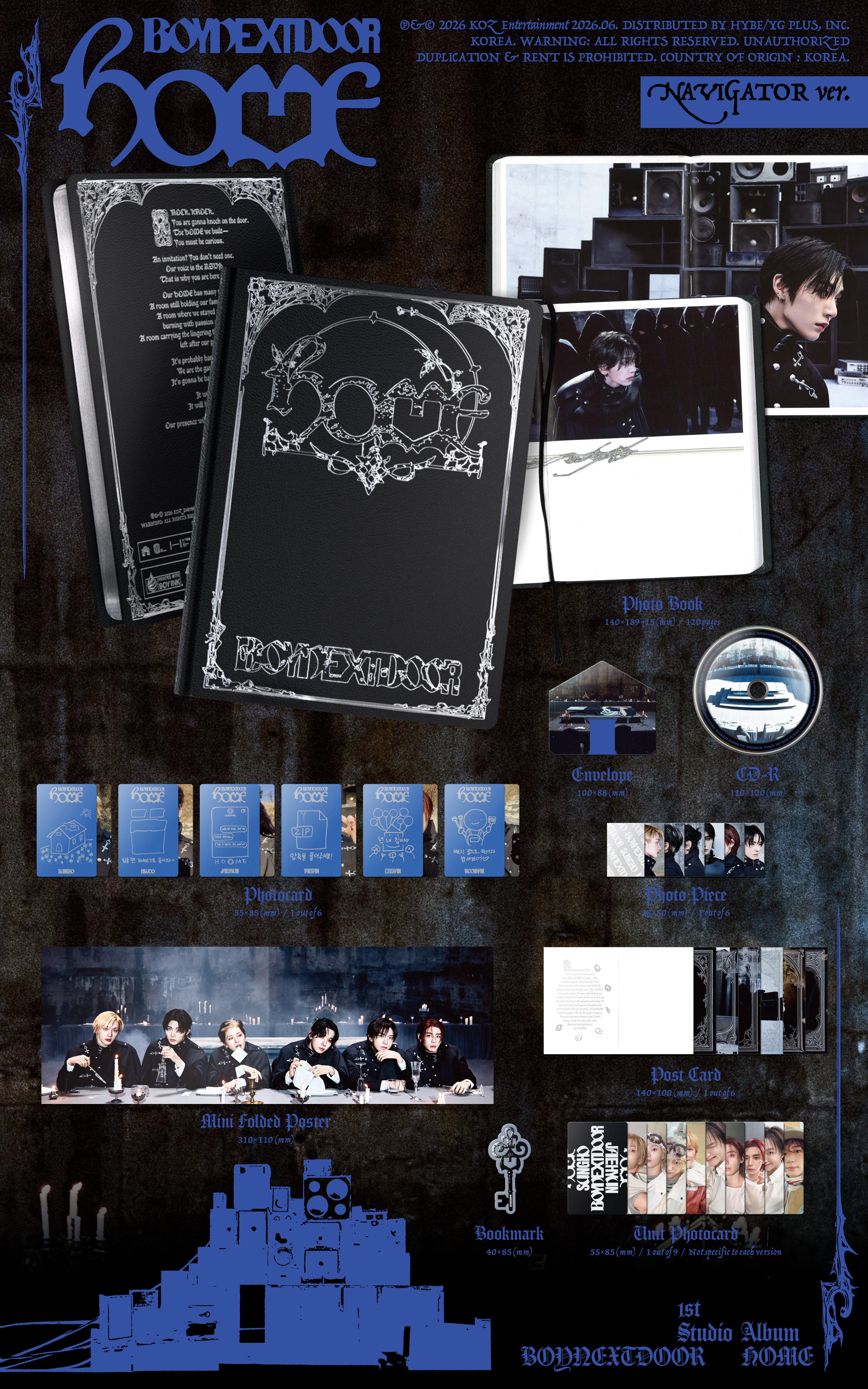 PRE-ORDER] BOYNEXTDOOR - 1st STUDIO ALBUM 'HOME' (NAVIGATOR ver