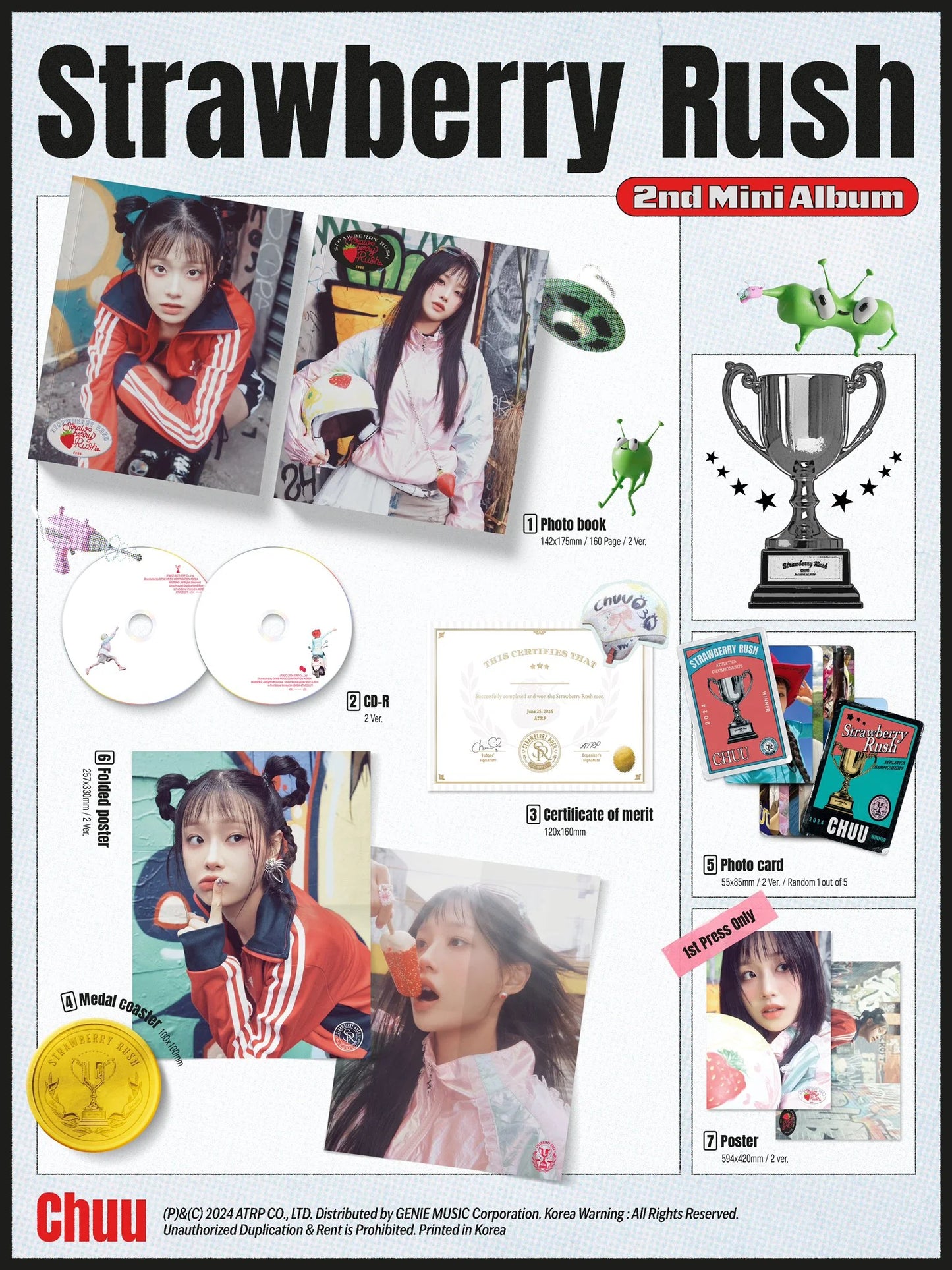 CHUU - STRAWBERRY RUSH (2ND MINI ALBUM) [KPOP NARA EXCLUSIVE]