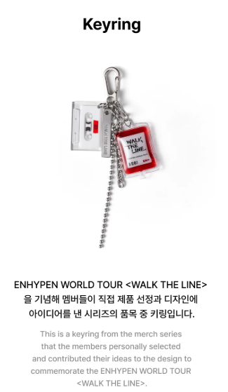 ENHYPEN - WALK THE LINE KEYRING