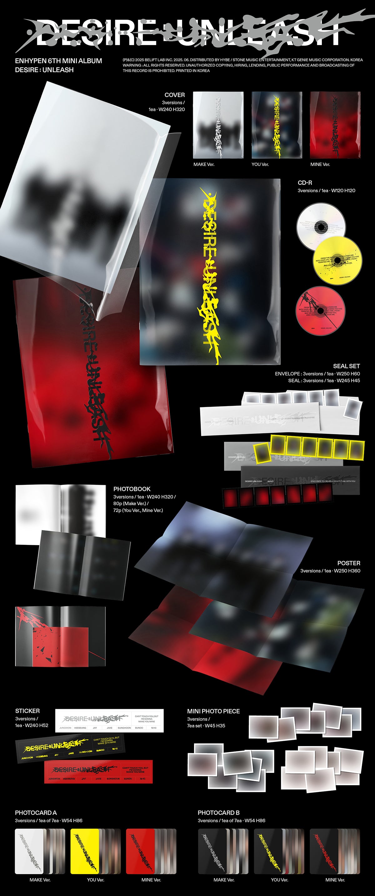ENHYPEN DESIRE UNLEASH KPOP NARA EXCLUSIVE STANDARD PACKSHOT