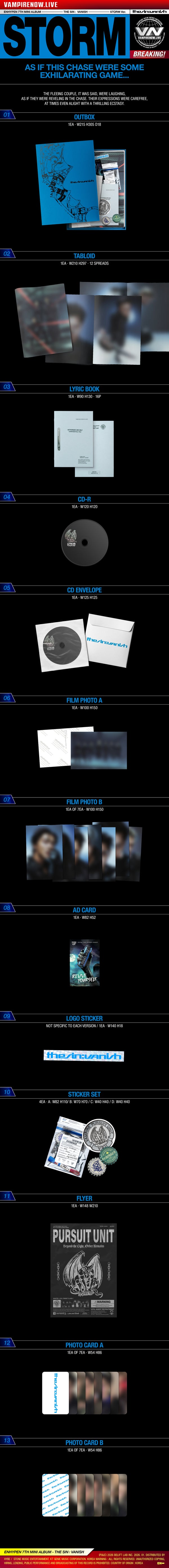 PRE-ORDER] ENHYPEN - THE SIN : VANISH [KPOP NARA EXCLUSIVE] – Kpop