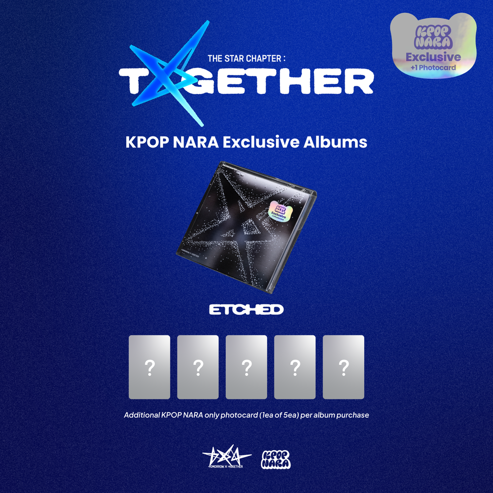 
                      
                        [PRE-ORDER] TOMORROW X TOGETHER - THE STAR CHAPTER : TOGETHER [KPOP NARA EXCLUSIVE]
                      
                    