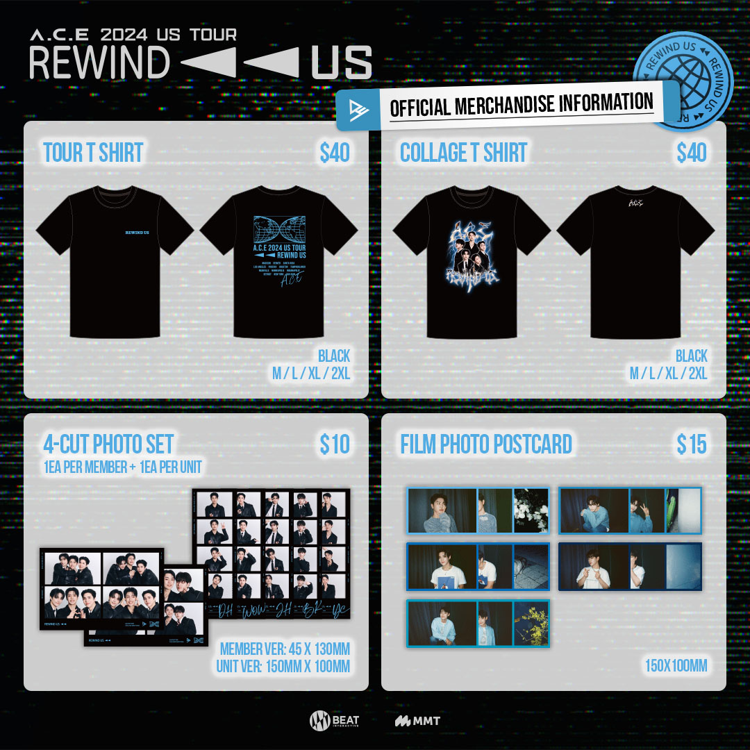 A.C.E - [REWIND US] 2024 US TOUR OFFICIAL MERCHANDISE – Kpop Nara