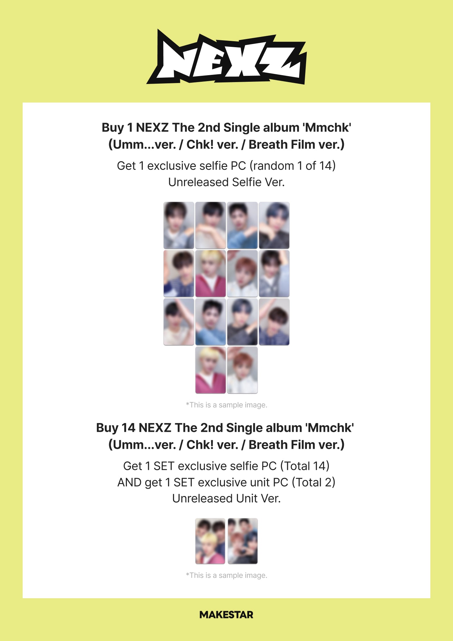 [MAKESTAR Lucky Draw Event] NEXZ - The 2nd Single Album 'Mmchk' (Breath Film ver.)
