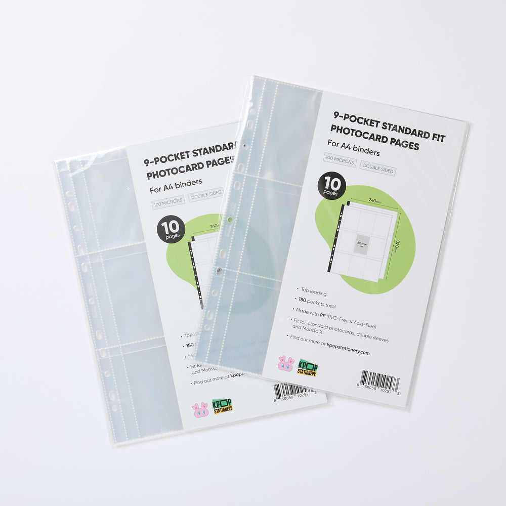 [KPOP STATIONERY] HIGH CLARITY A4 BINDER SLEEVES, DOUBLE SIDED