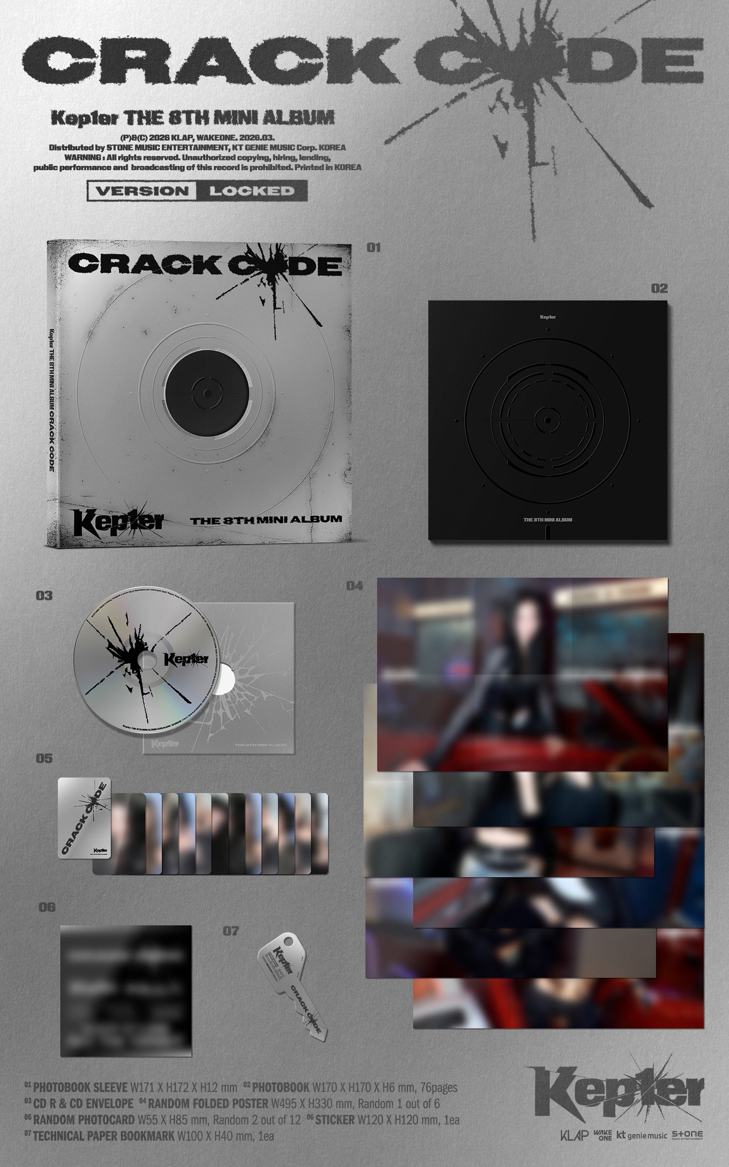 MAKESTAR Pre-order Release Party] KEP1ER - CRACK CODE (8TH MINI