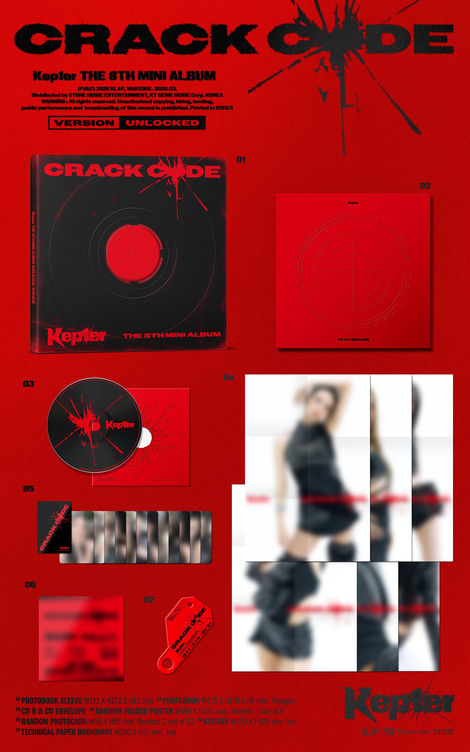 MAKESTAR Pre-order Release Party] KEP1ER - CRACK CODE (8TH MINI