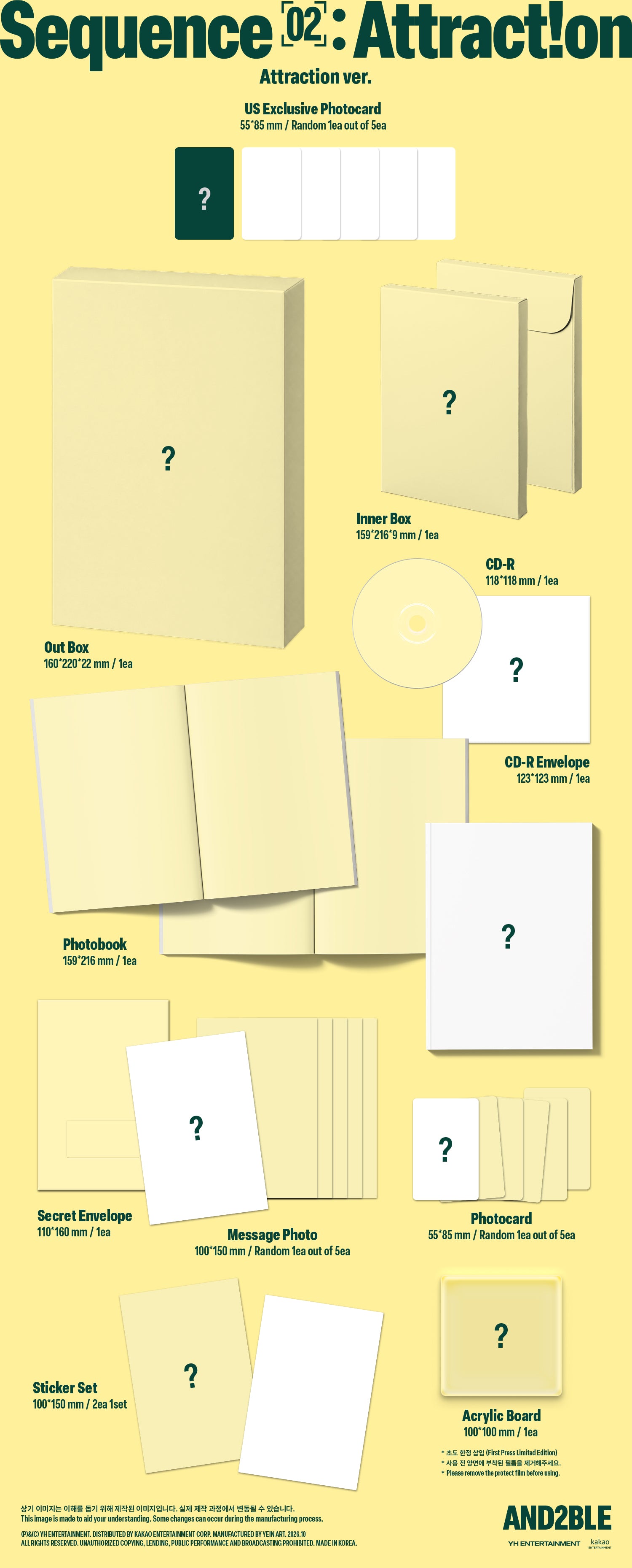 PRE-ORDER] AND2BLE 2ND MINI ALBUM [Sequence 02: Attraction