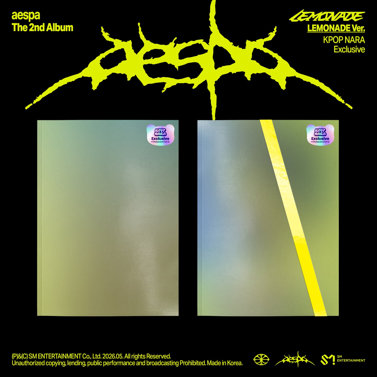 [PRE-ORDER] aespa - The 2nd Album ‘LEMONADE’ (LEMONADE Ver.) (Kpop Nara Exclusive)