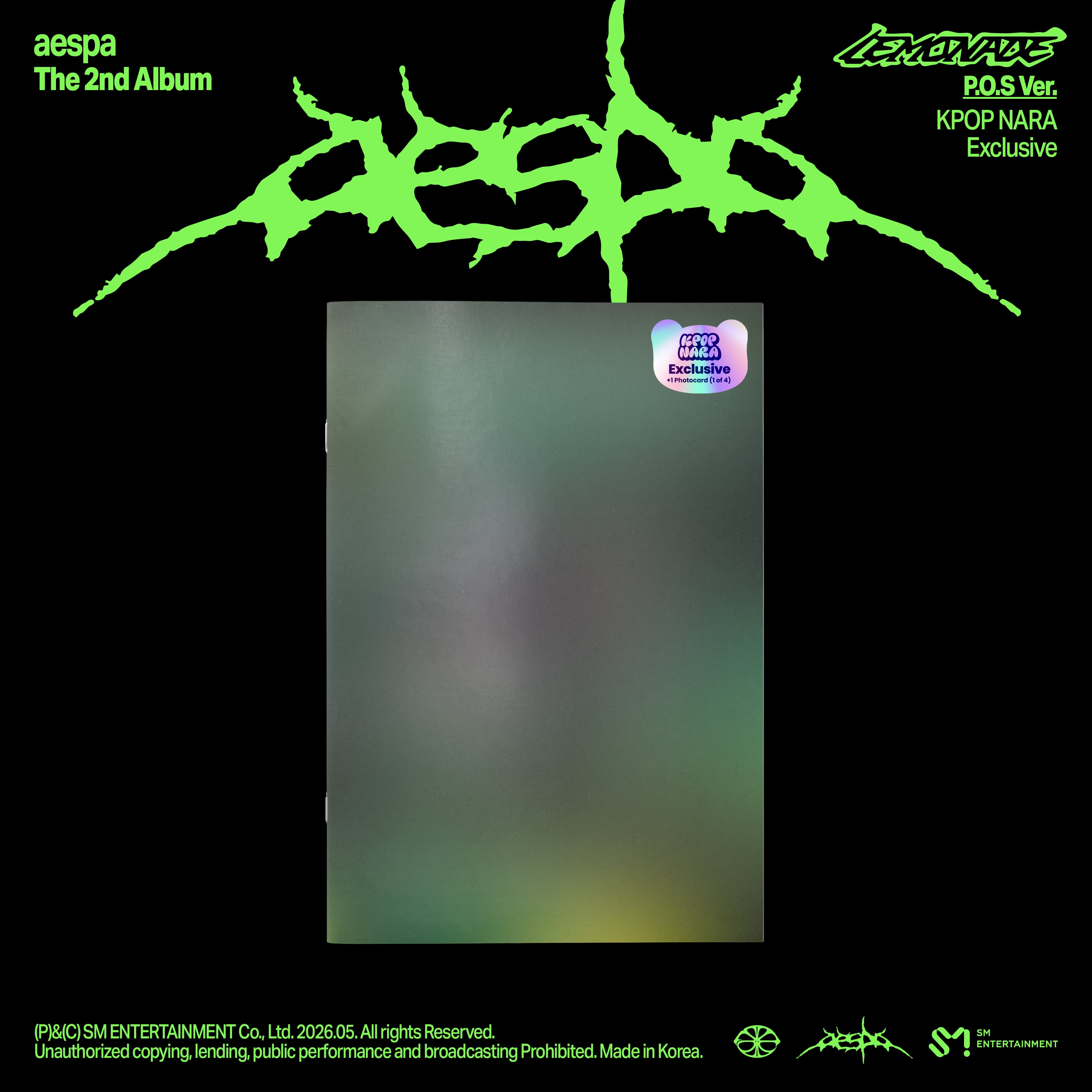 K-POP・アジア EPEX/ TWICE /aespa/ NCTDREAM / NCT127 CD PRE-ORDER] aespa - The 2nd Album 'LEMONADE' (P.O.S. Ver.) (Kpop Nara