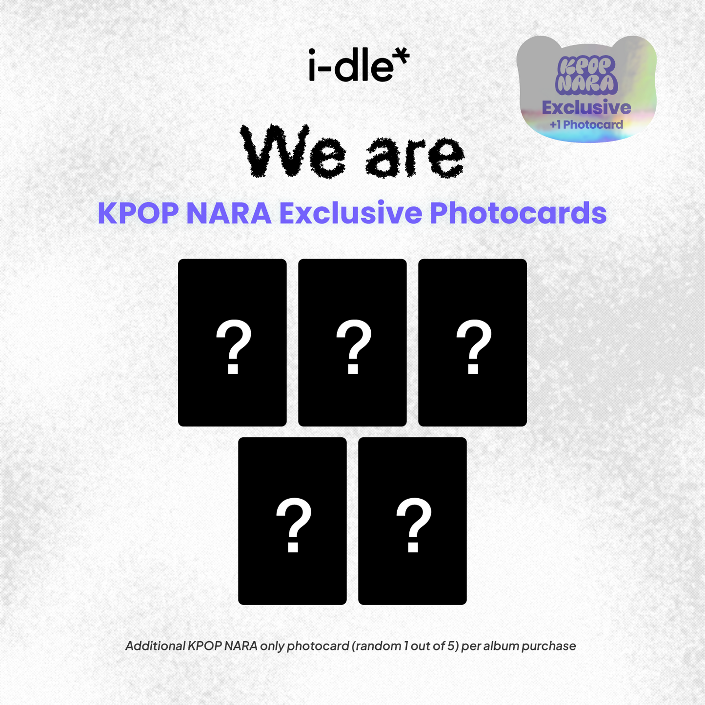 [PRE-ORDER] I-DLE - WE ARE (8TH MINI ALBUM) [KPOP NARA EXCLUSIVE] [US]