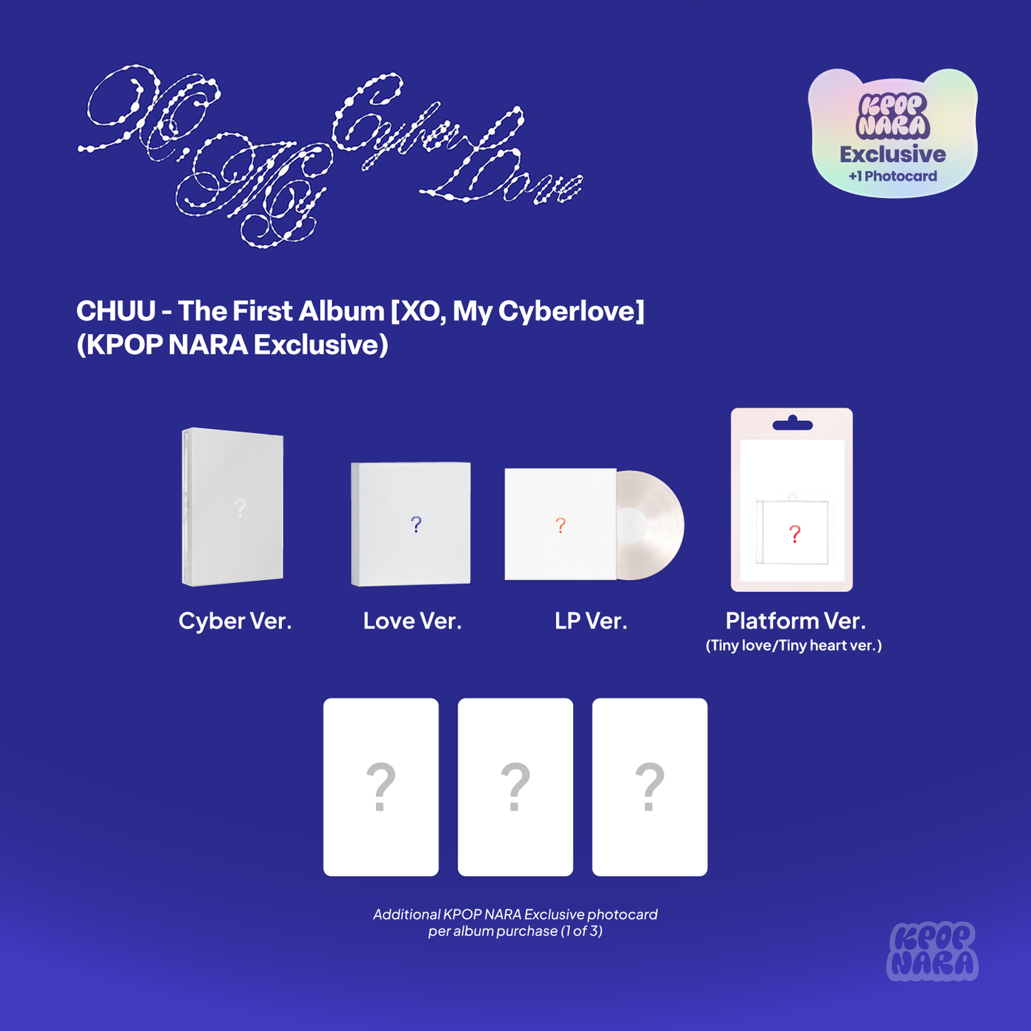 [PRE-ORDER] CHUU - XO, MY CYBERLOVE (THE FIRST ALBUM) [CYBER VER.] [KPOP NARA EXCLUSIVE LUCKY DRAW]